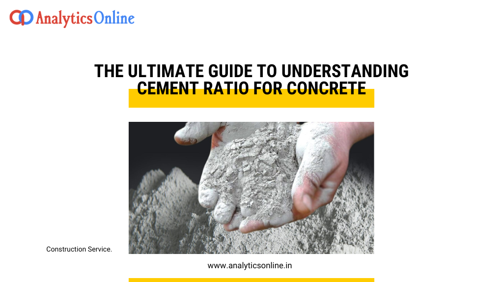 Cement Ratio for Concrete